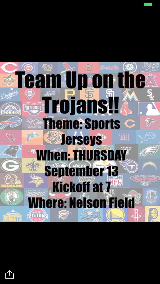 THIS THURSDAY! SHOW SOME SCHOOL SPIRIT by wearing your favorite sport jersey!!!! AT 7PM HOPE TO SEE YOU THERE