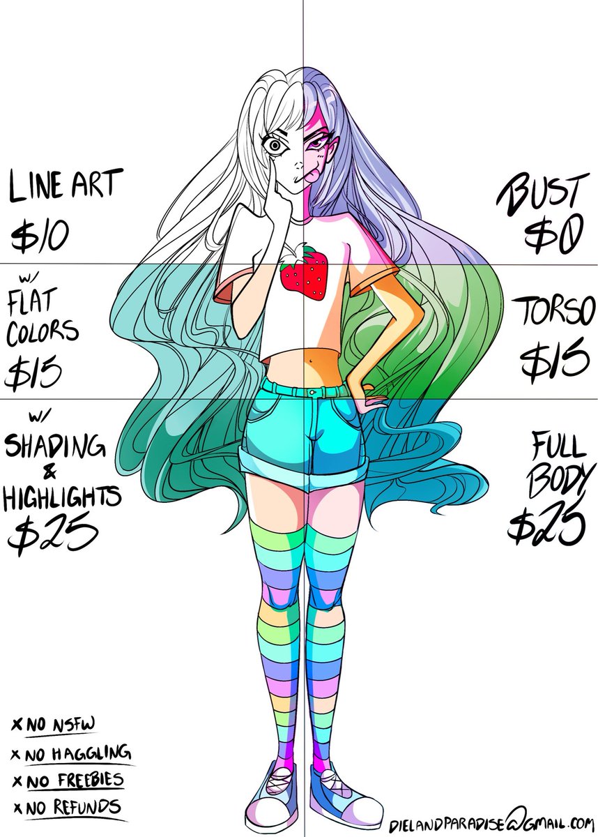 Fawn🌙 on X: 🌈I HAVE OPENED COMMISSIONS !Want your character drawn? I'm  your artist! Here to draw your OC's or your favorite fictional characters.  Price range is $10-$50. Follow me (tionokyo) on