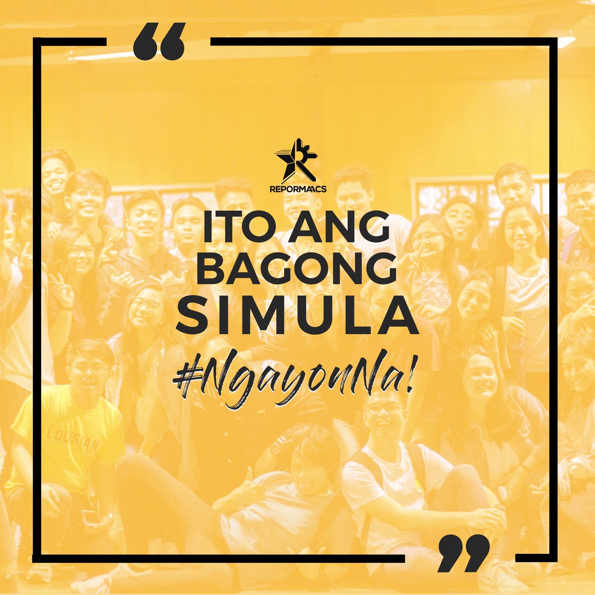 Jherveng's tweet photo. Labinlimang Paglilingkod ng Tapat at Totoo.
Ito ang bagong Simula, Pamantsan ng San Luis
#NgayonNa
#REPORMA-ACS https://t.co/I3ZZq47pGX