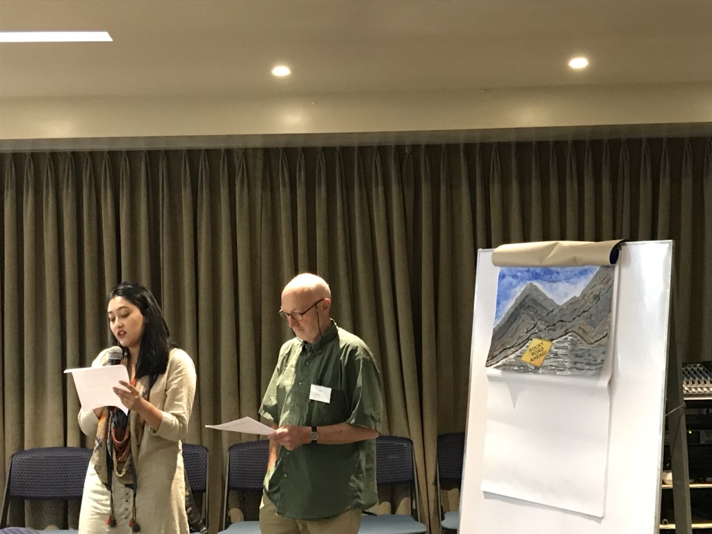 Naznin_N's tweet photo. Which road will Bangladesh take in future? Green, Rocky or Middle? Scenerio Building Workshop for the Zero Hunger Zero Emission project organized by  @ICCCAD @UniofOxford @oxfamgb https://t.co/VpjzJhcv98