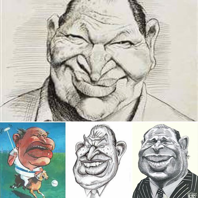 SydneyBrokers's tweet image. Caricature's of the late Kerry Francis Bullmore Packer. You're only allowed to get offended when the drawings aren't of an old, rich, white guy .. #kerrypacker #ozhistory #finance