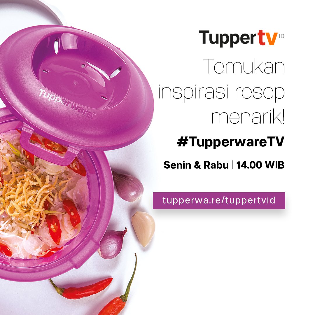 tupperwareID's tweet photo. Menu apa aja sih yang bisa dibuat dengan cepat #PakeTupperware Pocket Cooker? Simak resep nya di #TupperTV hari ini jam 14.00 WIB! Caranya streaming ke https://t.co/p77UC6wKCF #dapurkece #pocketcooker https://t.co/KvzJkkMPXD