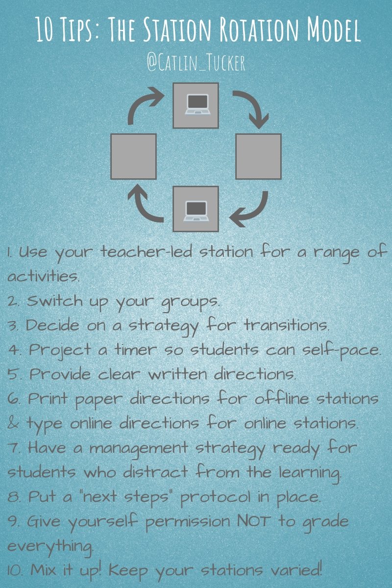 RT <a href="/Catlin_Tucker/">Dr. Catlin Tucker</a>: 10 Tips for Teachers Using the Station Rotation Model
catlintucker.com/2018/09/10-tip… #edchat #ntchat #caedchat