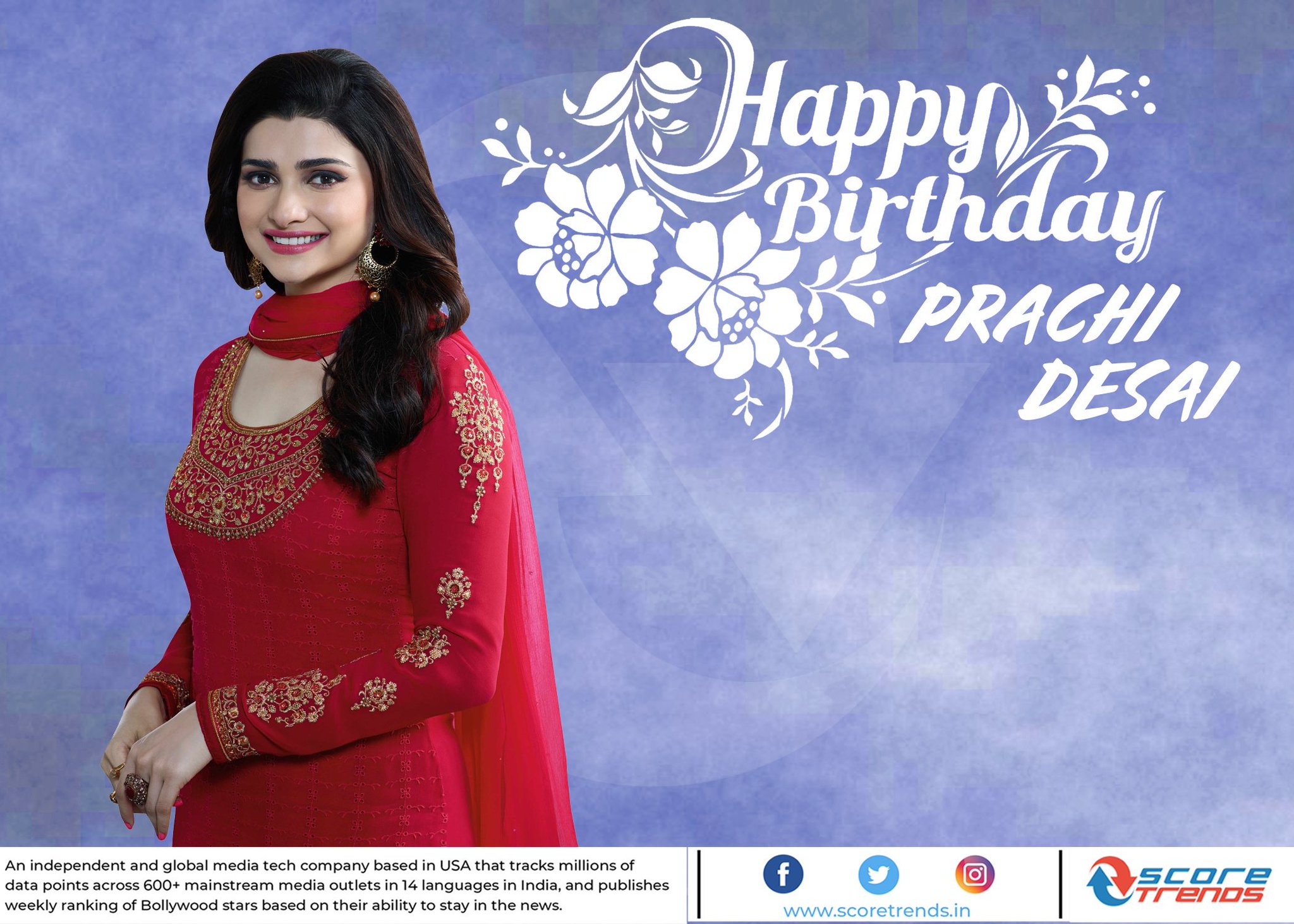 Score Trends wishes Prachi Desai a happy birthday! 