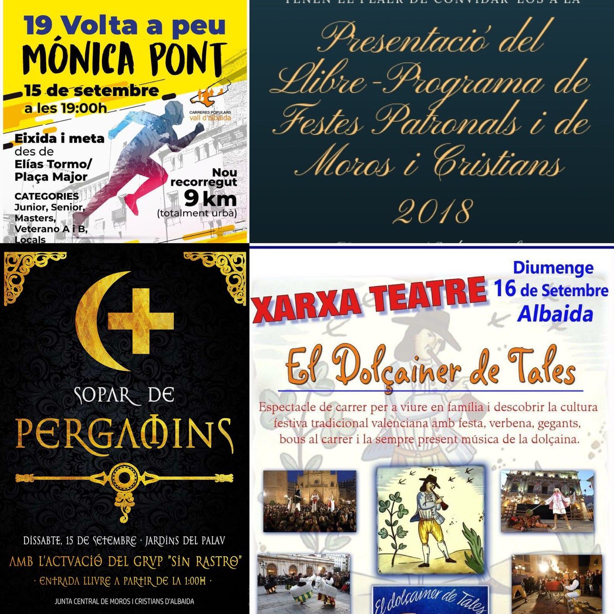| AGENDA CULTURAL |
L’agenda per a este cap de setmana ve carregada de propostes. Mireu 👀! 

➡️ m.facebook.com/story.php?stor…

#Albaida #festa #cultura #esport