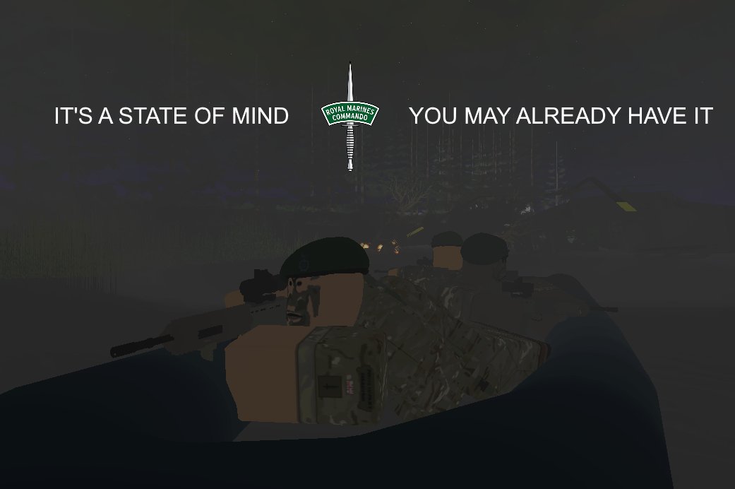 The Royal Marines On Twitter Human Beings Are Programmed To Fear The Unknown A Primal Instinct Keeping Us From Harm As A Marine You Have To Face The Unknown Embrace It Ride Into It - media thinks roblox shooting