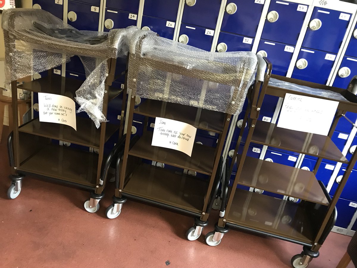 Housekeeping Appreciation Week started last week <a href="/MCRPortlandstPI/">Portland Street</a> with new trolleys for 3 winning housekeepers. Today followed by a coffee and cake lunch....let’s see what the rest of the week brings for our hk superstars ⭐️💜<a href="/traceybish/">Tracey bishop</a> <a href="/SDEBDD/">simon ewins</a> <a href="/AndyFr4ncis/">AndyFr4ncis</a> #welldeserved