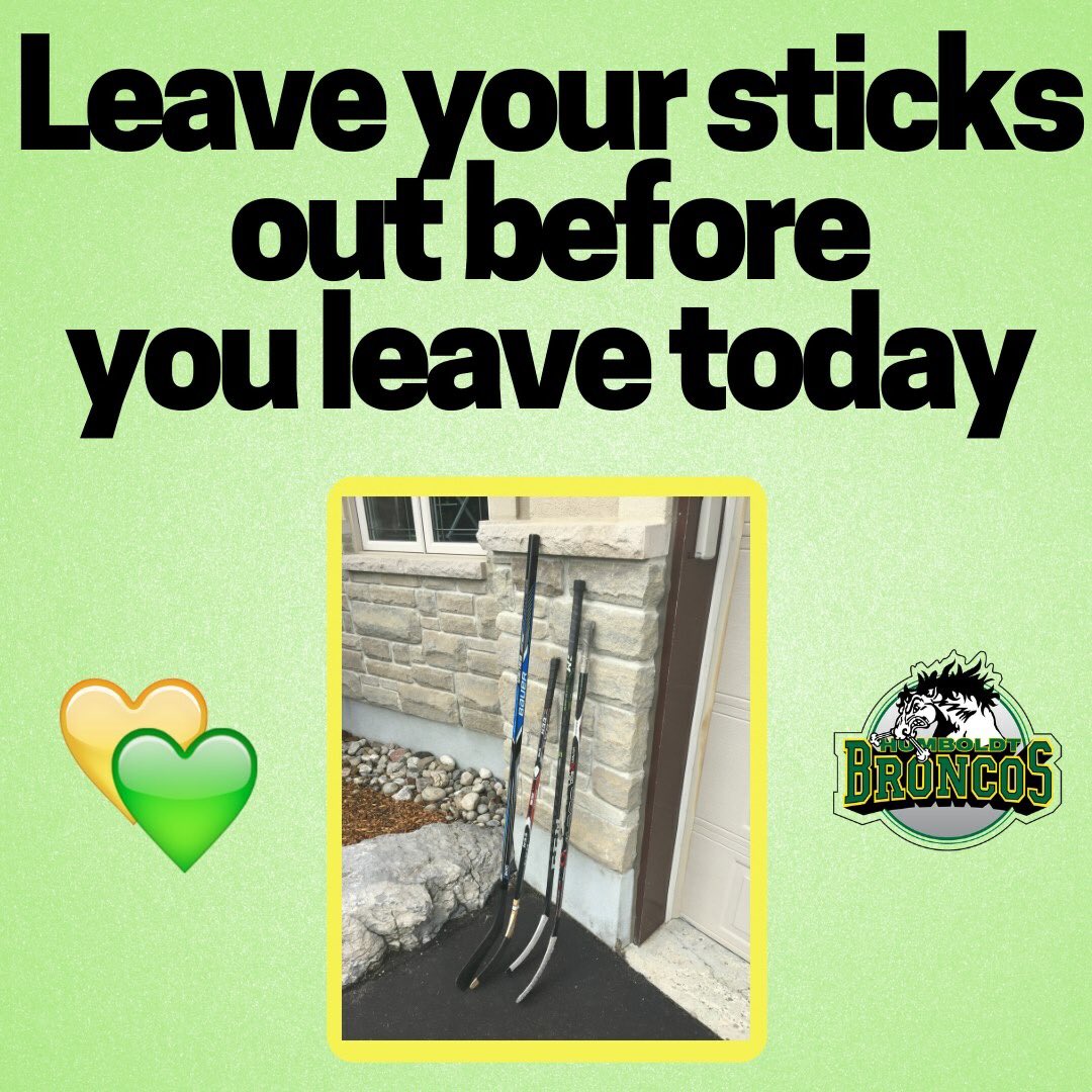 The Humboldt Broncos take to the ice TONIGHT for the first time since April. 

We're encouraging Canada to, once again, leave their sticks out in support of the team and the community. 💚💛🇨🇦