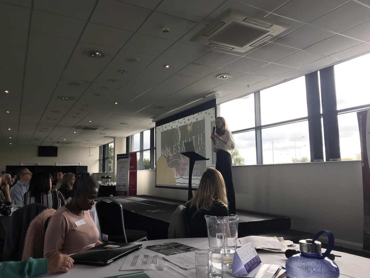 AsktheChameleon's tweet photo. And now @SolesmithSocks tells us about their journey #SmallBusinessConference @BurtonSmallBiz @SmallBizSatUK #business #burton #greatsocks #supportsmallbuylocal https://t.co/bbef7KgZ4c