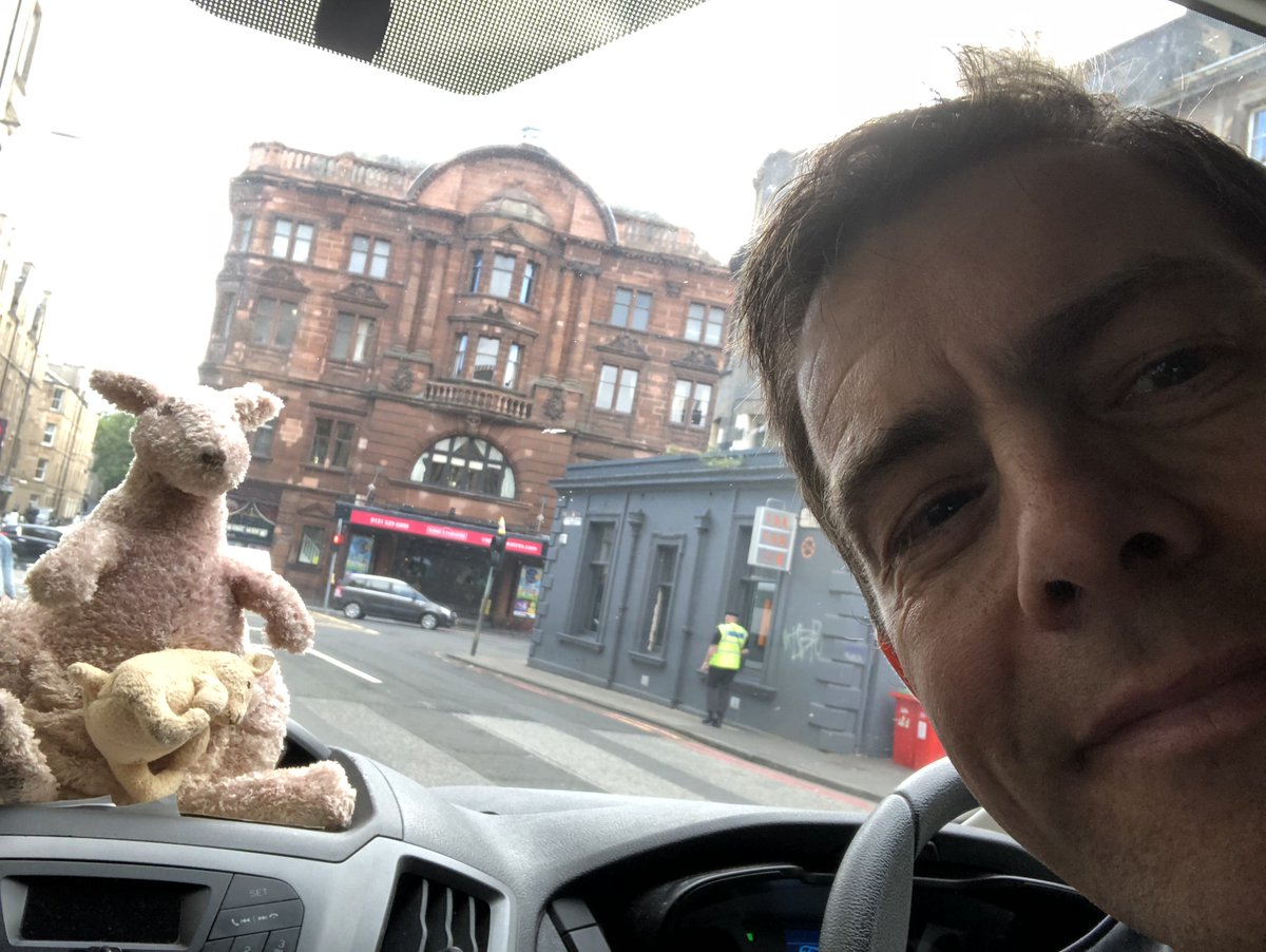 Our boss gets 'Back to the Shop Floor' -  driving our collection van, #freecollection services to #Students and #Customers in the middle of #Edinburgh.  Ask about this service if you need #storage