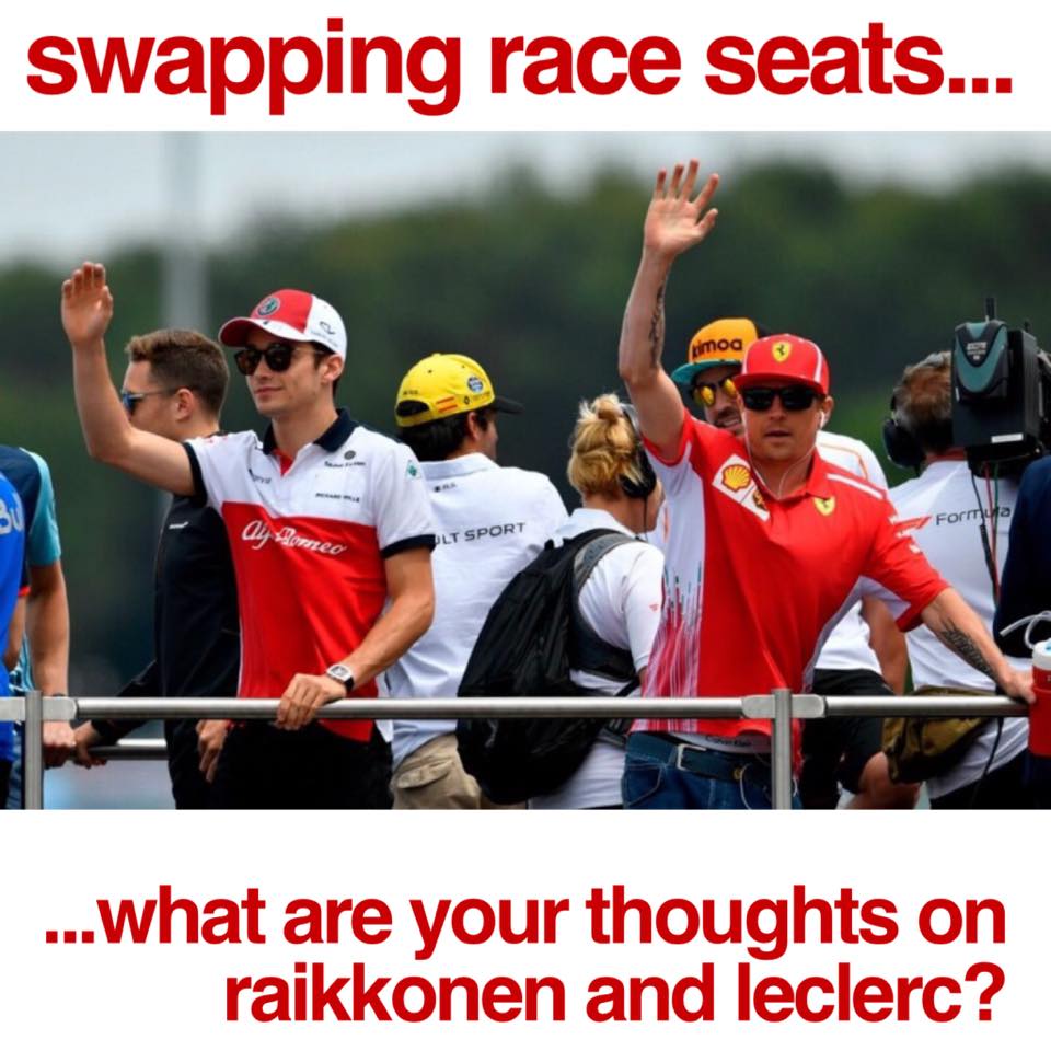 officialenzari's tweet photo. One In &amp; One Out - what do you think of the Raikkonen &amp; LeClerc move? #Formula1 #ScuderiaFerrari #sauberf1 #Kimi7 #CharlesLeclerc https://t.co/p3pQKIkfQq https://t.co/Vf1xszSLsl