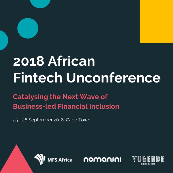 Nomanini's tweet photo. 1/4
The African Fintech Unconference is on a mission to enable younger players in the industry to learn from and connect with leading #financialservices and #fintech experts in Africa, so they can participate in driving and shaping the ecosystem. #AFU18 #Finnovation #Finclusion https://t.co/MM9AWNuudB