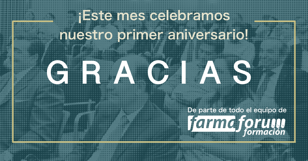 Este mes celebramos nuestro primer aniversario. GRACIAS POR ACOMPAÑARNOS farmaforumformacion.es/2018/09/09/pri…