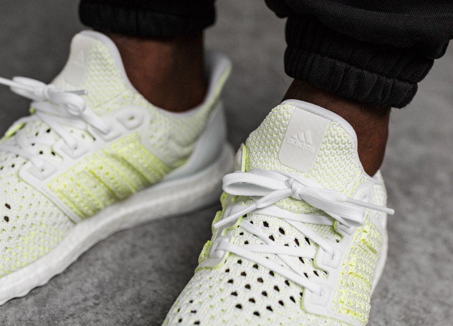 white and yellow ultra boost