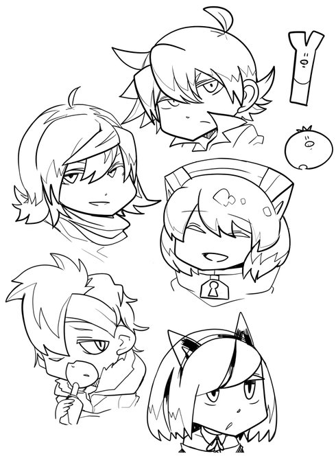 昔書いてた漫画のキャラをデフォルメした落書き。 