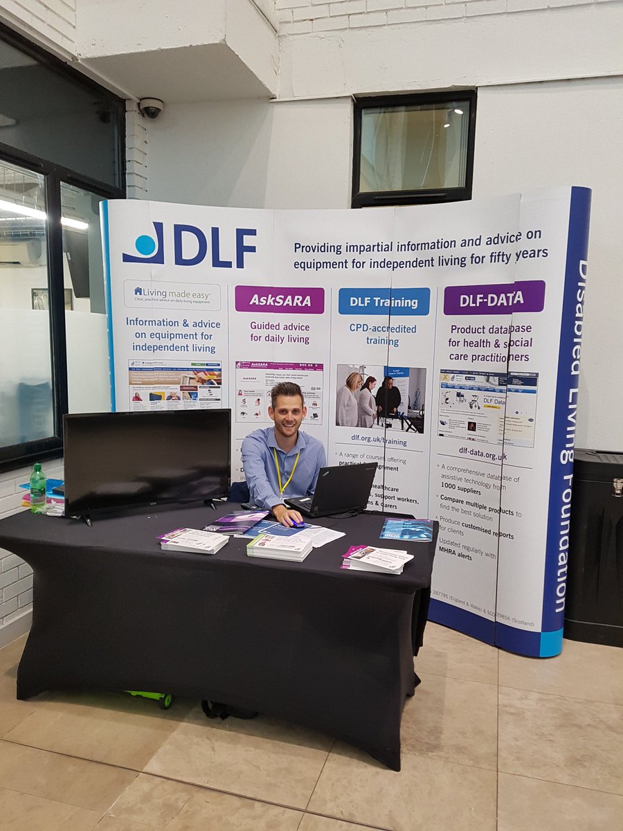 #dlfuk #shawtrust setting up for a great 2 days at #nscc18 ADSS Cymru launching AskSARA in Welsh