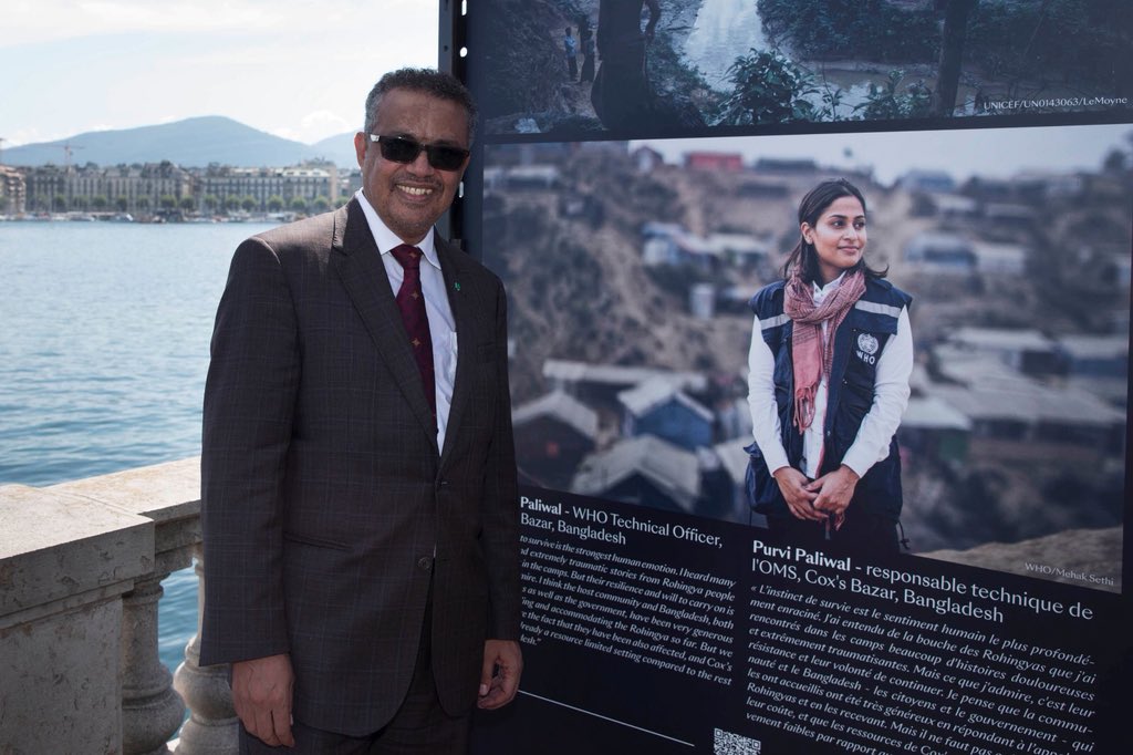 Proud that @gavi’s photo exhibition inaugurated in Geneva today is devoted to #VaccineHeroes such as @WHO colleague Purvi Paliwal, who was tirelessly vaccinating young and old in Cox’s Bazaar. #VaccinesWork