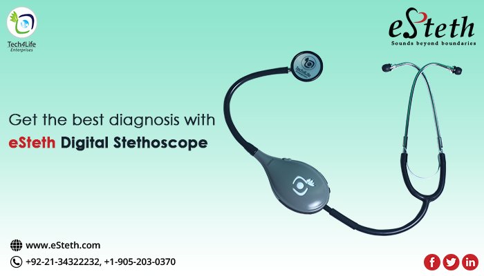 Tech4Life1's tweet photo. Best Diagnosis with eSteth
#eSteth #Digitalstethoscope #Healthcare #eHealth #Telemedicine #Telehealth https://t.co/jkztlsGbeh