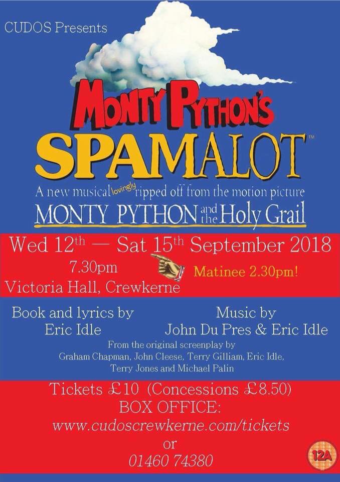 beatniktheatre's tweet image. Break a leg to everyone at @CUDOS2 for your opening night of #Spamalot!