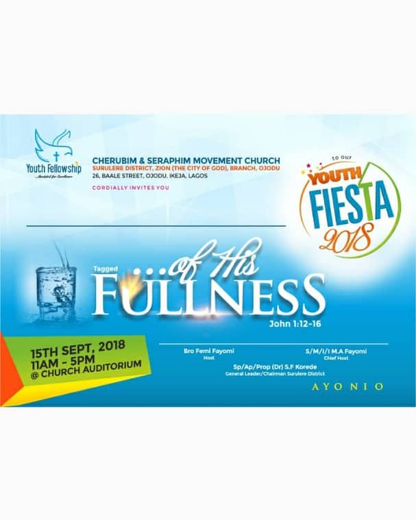 Youth Fellowship Ayo Ni O, Ojodu Branch tweet media