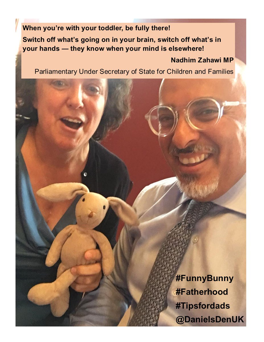 DanielsDenUK's tweet photo. #FunnyBunny was delighted to meet Nadhim Zahawi, Parliamentary Under Secretary of State for Children and Families and of course, he had to ask for his top tips on fatherhood! #wisewords #Fatherhood #Tipsfordads
@nadhimzahawi @dadsout https://t.co/h5p7Ybu85A