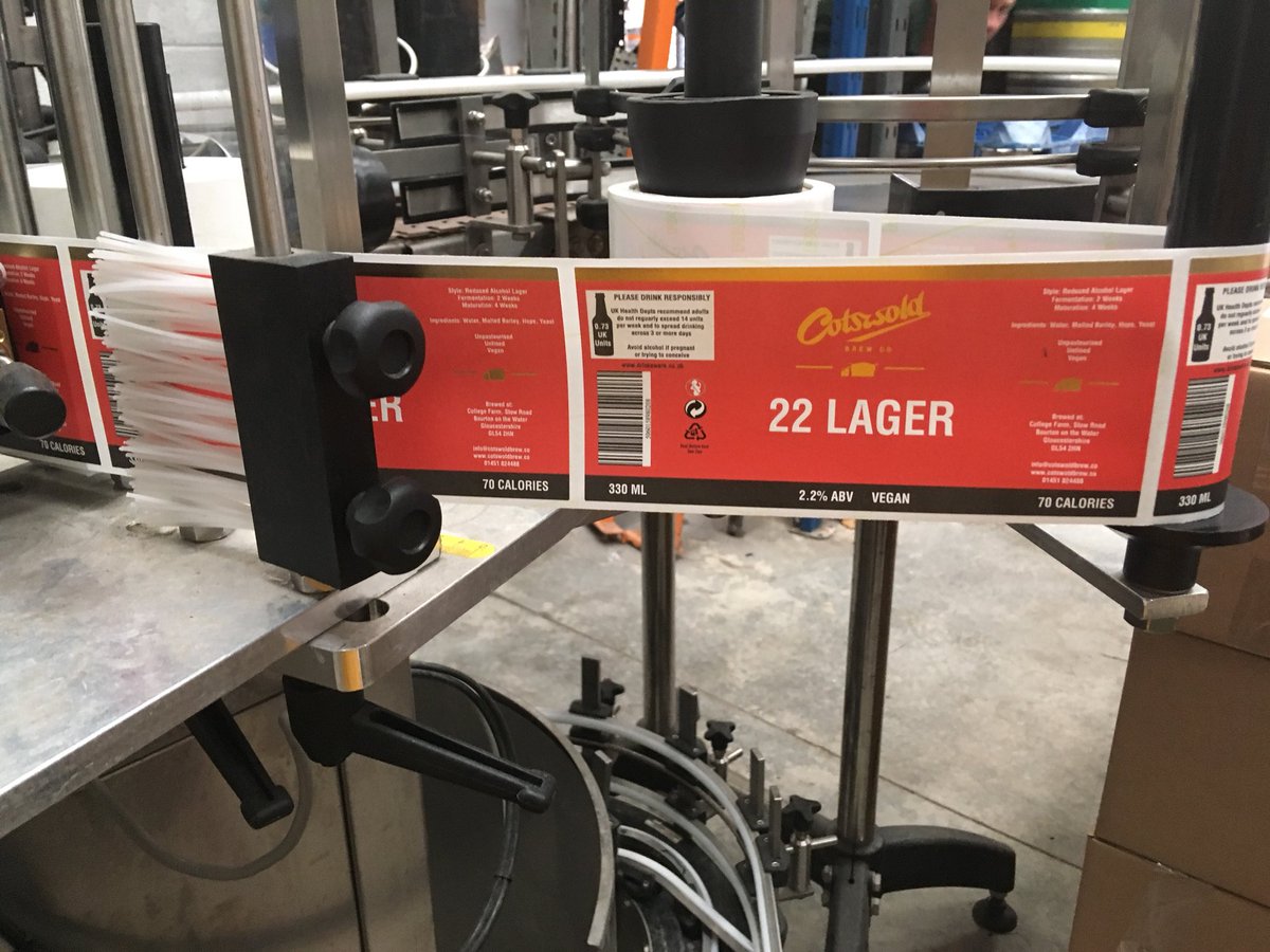 cotswoldbrewing's tweet photo. The bottles are in! #22Lager is our first reduced-ABV lager at 2.2% ABV, retaining all its hoppiness and flavour...

It’s vegan, it’s still proper lager, and it’s only 70 calories.

Now available in keg and bottle! https://t.co/1V8JeJQRBW