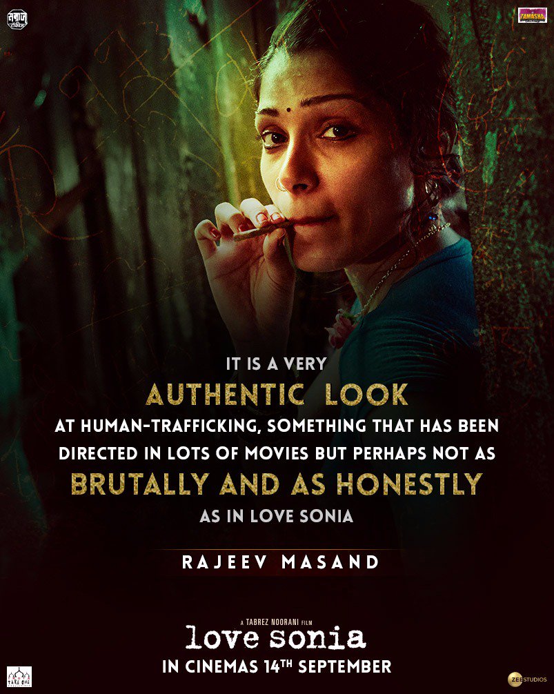 Heart wrenching story of strength and hope. Thank you <a href="/RajeevMasand/">Rajeev Masand</a>. #LoveSonia, in cinemas 14th September.
#AgainstAllOdds