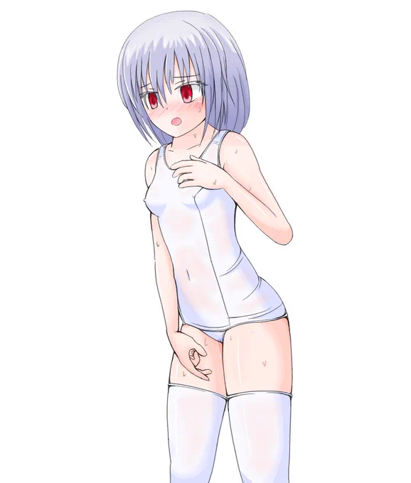 絵139号「白スクさん」淫術的なものを掛けられて疼く身体中を慰める数秒前 