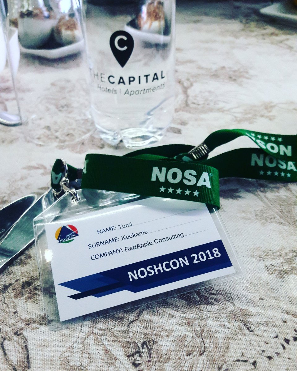 MsTumiK's tweet photo. We are at the #Noshcon2018
#RedAppleConsulting
#SHEQManagement https://t.co/nLThV9li3L