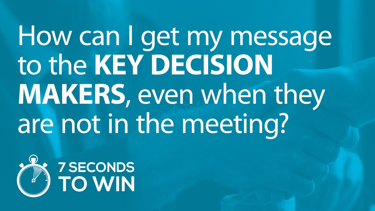 7seconds2win's tweet photo. Ever wondered how you can get your message to the key decision makers, even when they are not in the meeting? I talk about a great solution in this video! https://t.co/WErmzrB8Pr #Pitching #SalesPresentations https://t.co/TE2jKUsaFu