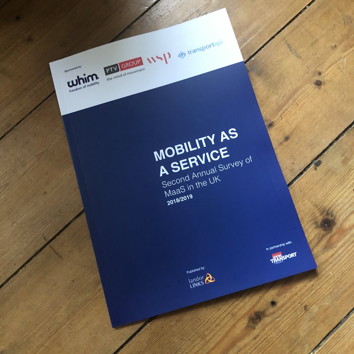 Really pleased to have an actual printed copy of the Annual Survey of Mobility as a Service. Yesterday was a bit of a mad dash to that London for the launch, so I’m only just realising all that work is published! Thanks @WhimUK <a href="/wsp/">WSP</a> <a href="/PTVGroup/">PTV Group</a> <a href="/transportapi/">TransportAPI</a> for your support