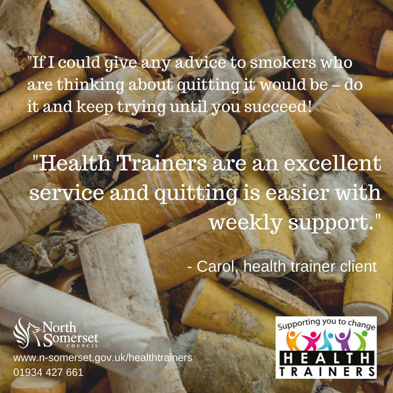 BetterHealth_NS's tweet photo. Thinking about giving up smoking? Today you can find us at the Stop Smoking Group in The Bristol Road Baptist Church (Group setting) 1pm - 2pm. (Initial sign up 12:30am) or our Drop-in @TescoWeston Café 6pm - 7:30pm tonight. Pop in to either to have a chat https://t.co/pBpmGXQkiI