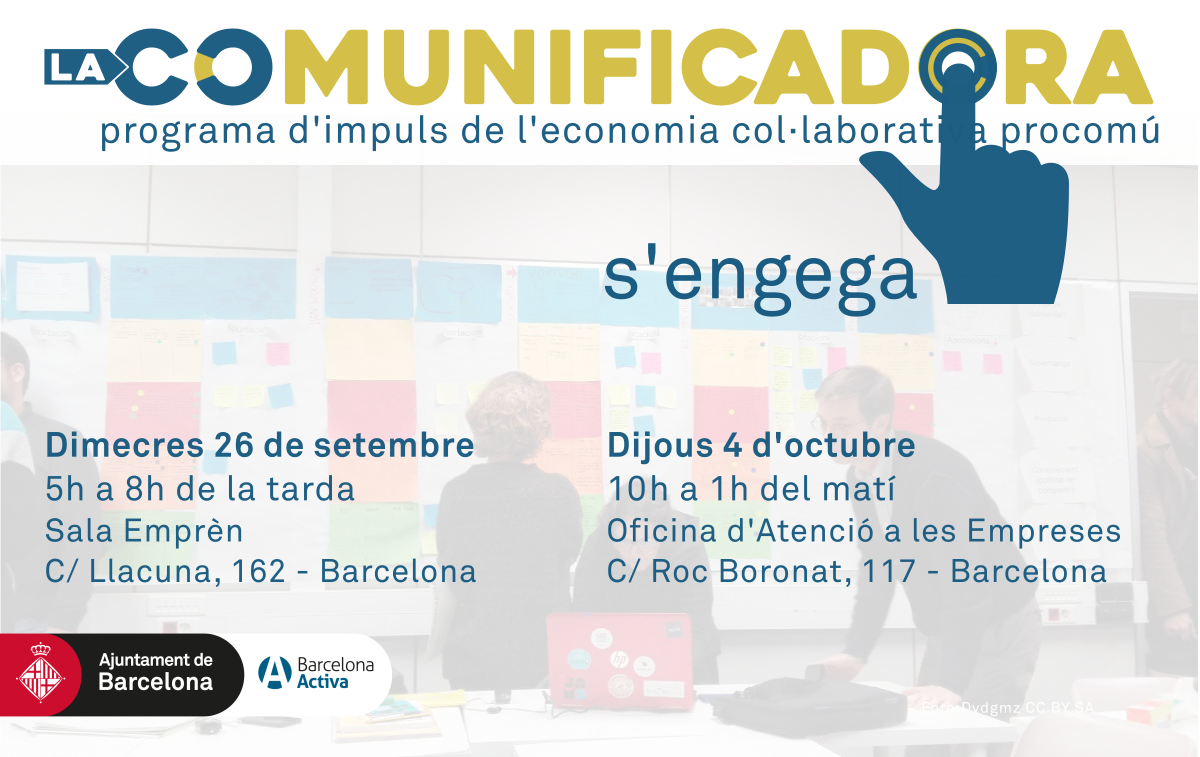 barcelonactiva's tweet photo. .@BirukaExp, @LliureTIC, @vanwoow i @aeducaires són només alguns dels projectes comunitaris que hem impulsat des de #LaComunificadora. 
Si teniu interès a participar o ja teniu una proposta i voleu donar-li una empenta, us convidem a apuntar-vos aquí:
https://t.co/VqV12eeWDs https://t.co/hXximEXkRO