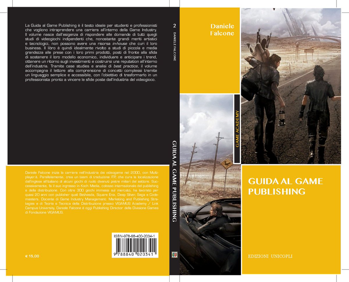 Il secondo volume di Game Academy di <a href="/EdUnicopli/">UNICOPLI</a> (nuova collana di saggi universitari che ho l'onore di dirigere) è "Guida al Game Publishing" di Daniele Falcone, un testo unico nel nostro Paese, perfetto per corsi accademici ma anche per tutti i developer indie!