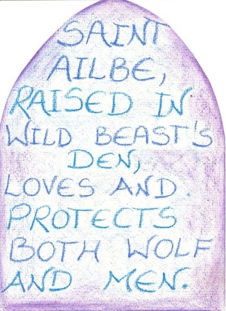 lorraineelizab6's tweet photo. A lovely drawing (unknown artist) that I found on the internet! Happy St Ailbe's Feast day to everyone! Hope you enjoyed my 11 part thread! Saints with wild animals make great stories! #Ailbe #Ailbhe #Elvis #Eilfyw #Eilfw @CashelandEmly https://t.co/8zhXxRr2dG