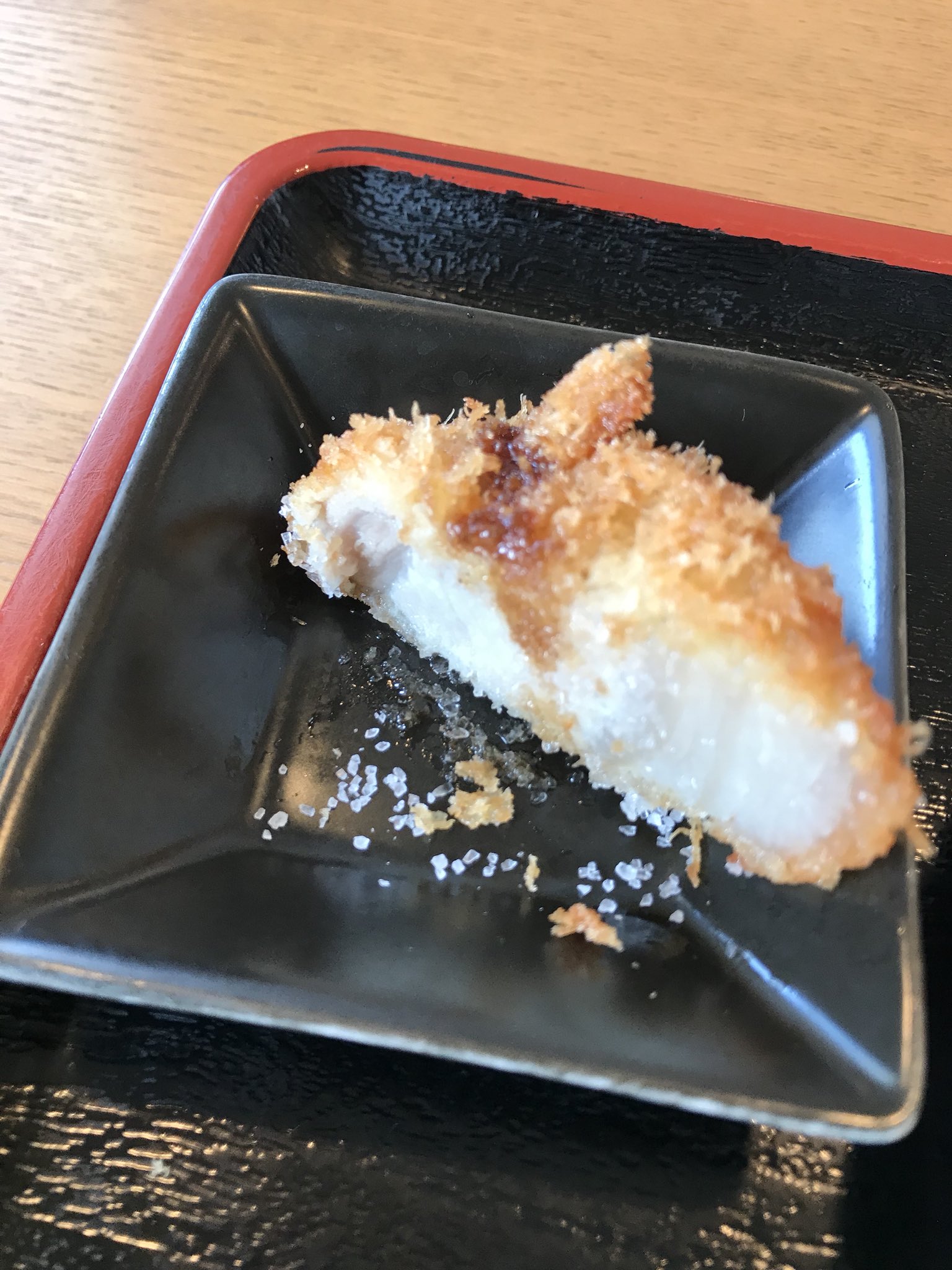 ささくわピンポンパン on Twitter "お昼に富山市のとんかつ勝亭でロースカツランチ。店内は満席で中待ち