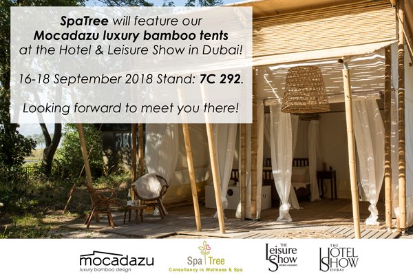 You are welcome to visit us during the Hotel &amp; Leisure Show in Dubai! 
16-18 September 2018 Stand: 7C 292. 
Looking forward to meet you there! 
#bamboo #tent #resort #lodge #luxury #design #spa #canvas #lodging #resorts #glamping