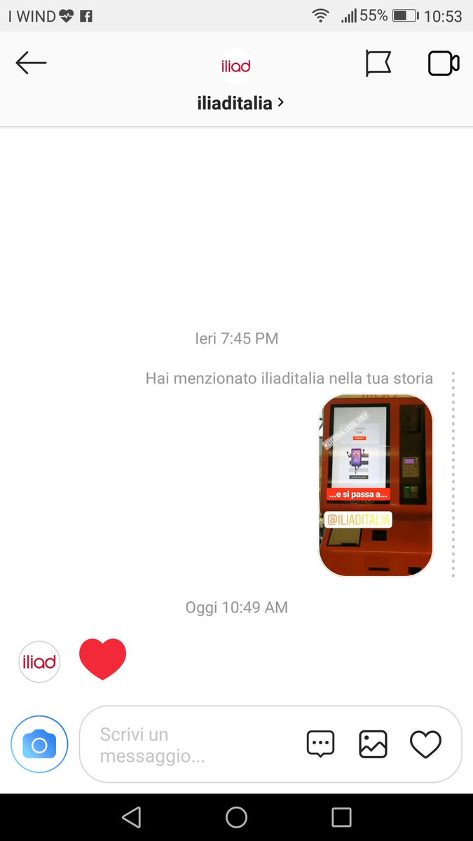 PaolaCiccarell2's tweet photo. Qui 👇 è quando pubblichi una #storia su #instagram menzionando @IliadItalia  e loro ti rispondono così ☺ #CustomerExperience di qualità 🔝 
#12settembre #telefonia #Iliad #CustomerService #SocialMedia #smm https://t.co/dSqP4Xtsii