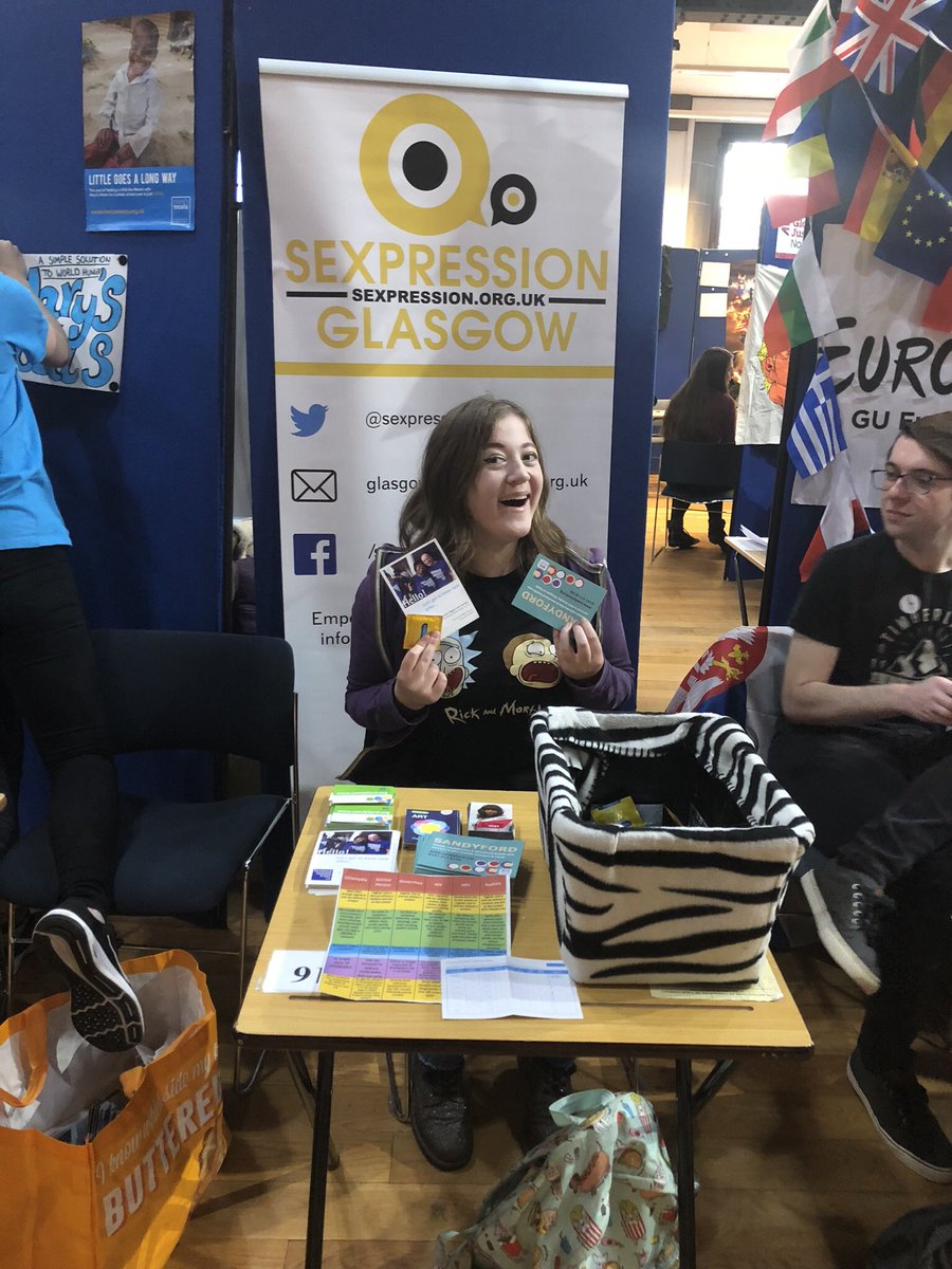 sexpressiongla's tweet image. Rachel is manning the stall in the Kelvin Gallery, we are next to the wonderful @GUeurovision and @gumarysmeals!

#freshers2018 #uofg #UofGFW18 #sexed #sexpression #glasgow