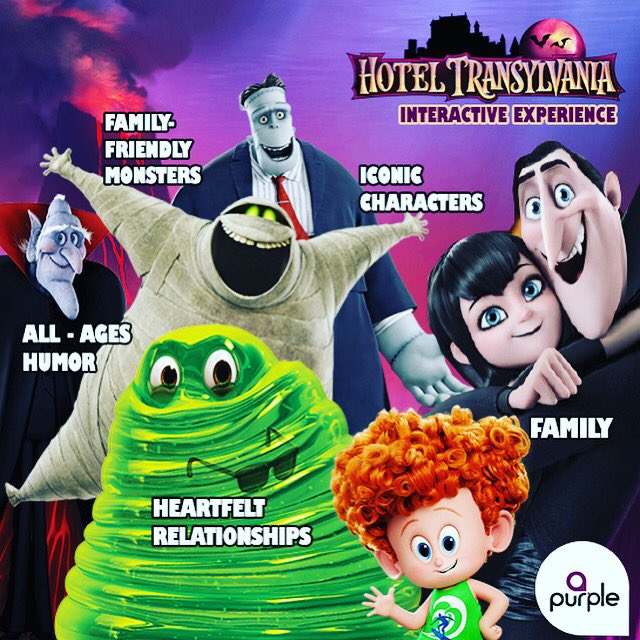 Purple brings Hotel Transylvania© in the format of a spooky but funny interactive experience for all age visitors. Prove to be a monster and get accepted to the Hotel #hoteltransylvania #mallevent #liveshow #meetandgreet #poland #romania #czech #hungary #slovakia #bulgaria