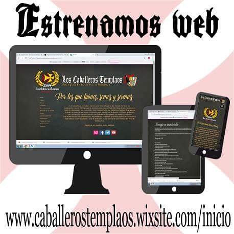 Tenemos la agradable noticia de anunciar nuestro estreno de la nueva web! Muchos ya conoceriais la anterior, de igual manera os invitamos a que conozcáis esta nueva! caballerostemplaos.wixsite.com/inicio Os dejamos en el perfil la dirección! Esperamos vuestros comentarios! Saludos a tod@s