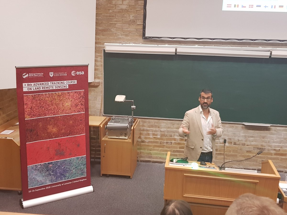 jenny_hanafin's tweet photo. Excited to be at the ESA Advanced Land Training course in U Leicester this week. Diego Fernández, head of EO Research presented EO for Society program on day 1. Over 70 delegates from Europe and worldwide. @ichec @ESA_EO #esaltc18 https://t.co/CIQpyOKhLS