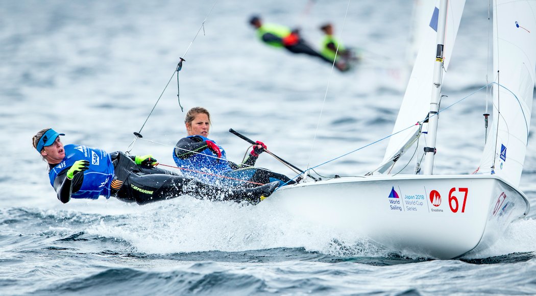 Leading the pack after two days of racing with today a 2 and 6. Game face on!! #togetherone #wcenoshima #TeamNL 
📷 <a href="/SailingEnergy/">Sailing Energy</a>