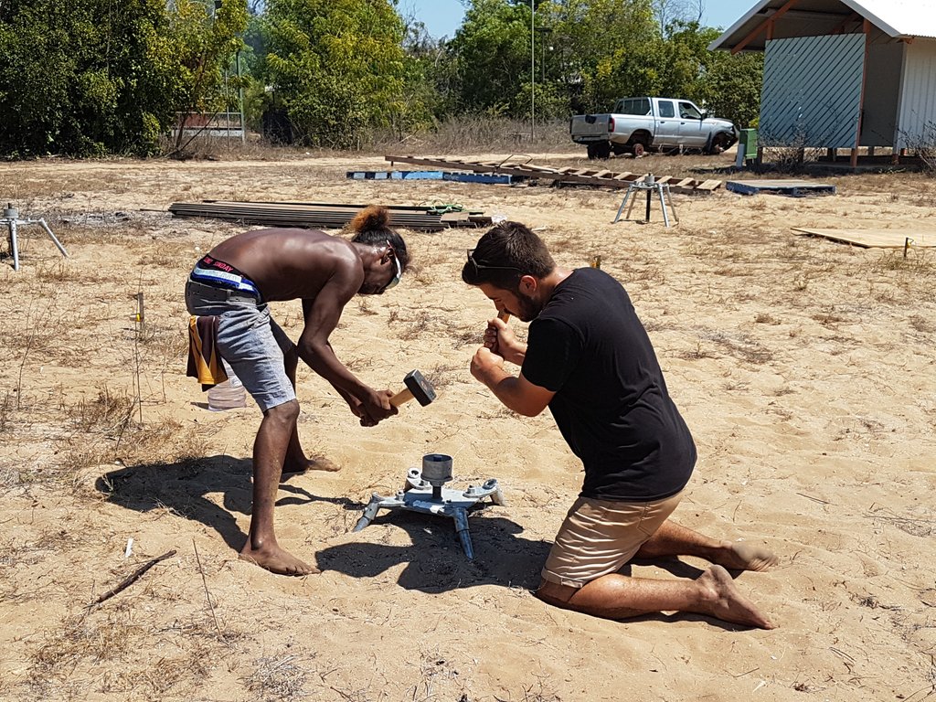 EmilieEns's tweet photo. Bring on the Wuyagiba Study Hub! Taking University education to the bush #AboriginalLand #ArnhemLand @EnvScMQ @Walanga Muru @MQSciEng https://t.co/TtupYf1dMO