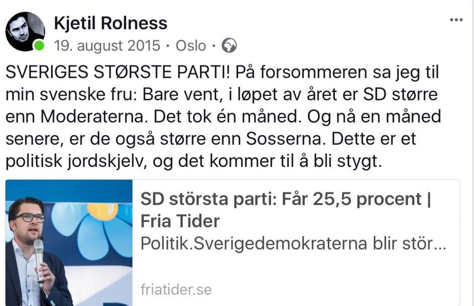 kjetlol's tweet photo. «Fan och helvete og Såtan, jag giftade mig med Norjes Nostradamus!!!» https://t.co/ipc9QX3k5p