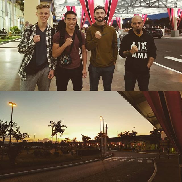 6IXMMA's tweet photo. The boys arrive in sweet sweet TNT!!! 🇹🇹🌴🇹🇹 Ready to go to war this Saturday at CUFF GSD 🥊
#mma #carribean #martialarts #6ix #6ixmma #toronto #trinidad #stage #cage #Cuff #canadianfighter https://t.co/DWCBMJXuP4 https://t.co/hVG5vsyPnL