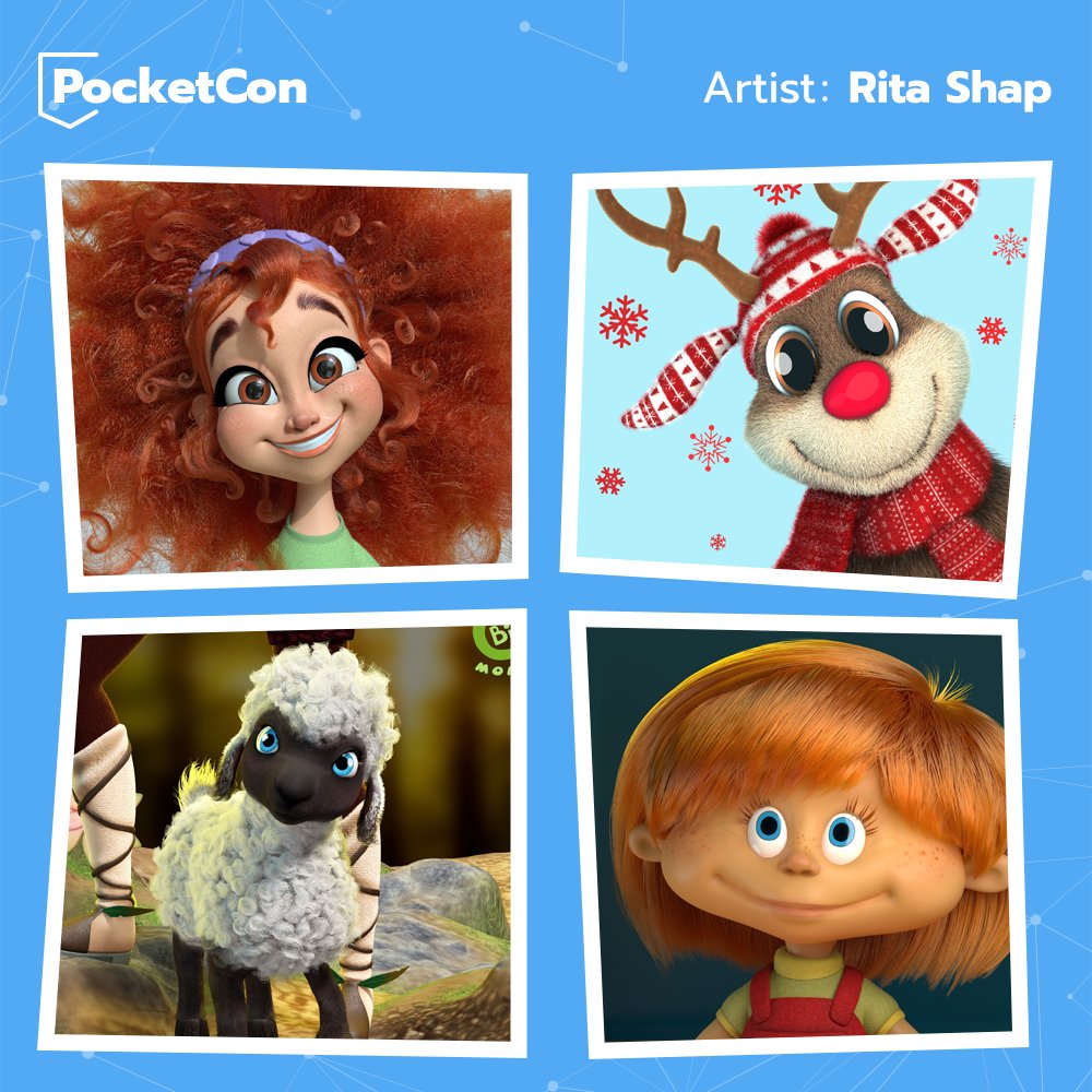 Margarita loves anime, beautifully made games and cartoons. She works Hair/Fur Groomer in the full-length animation studio and wants to create her own. Enjoy:
bit.ly/2NwlmG4  
Join PocketCon! Our partners <a href="/BlueTokenIO/">Blue Token</a> @PlutusVC 
#digitalart #cartoons #anime #pocketcon