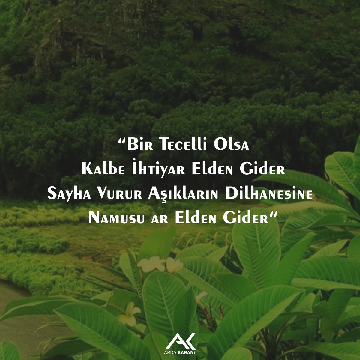 ardakarani's tweet photo. “Bir Tecelli Olsa
Kalbe İhtiyar Elden Gider
Sayha Vurur Aşıkların Dilhanesine
Namusu ar Elden Gider“
https://t.co/QE7OH21WSg
#Aşık #Dilhane #Sayha #Namus https://t.co/RA6rs3zcZx