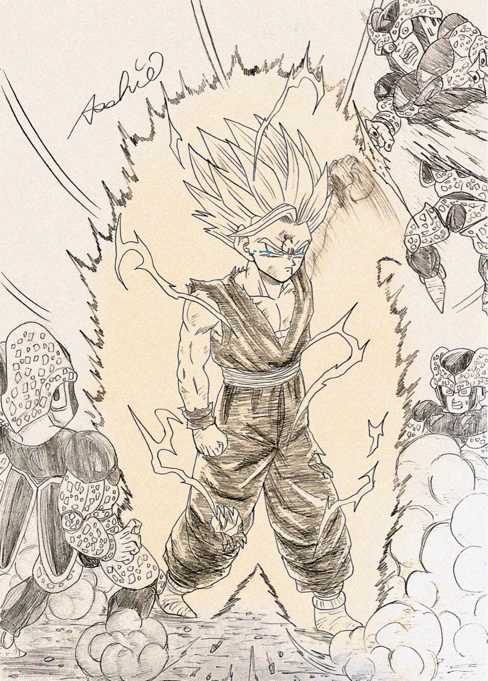 Twitter 上的 あっしー 解き放たれた怒り ドラゴンボール 孫悟飯 超サイヤ人2 セルジュニア T Co Icisma2qyt Twitter