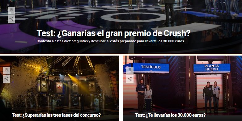 Despide la temporada de #Crush poniendo a prueba tus conocimientos, ¿te atreves a jugar a nuestros test? 
📌 rtve.es/n/1790844 
📌 rtve.es/n/1771860 
📌 rtve.es/n/1766284